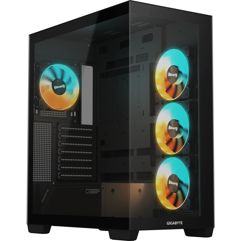 Корпус для ПК Forza Forza FZ-G42B Seaview TG ATX Case, black, w/o psu, Curved Tempered glass front p