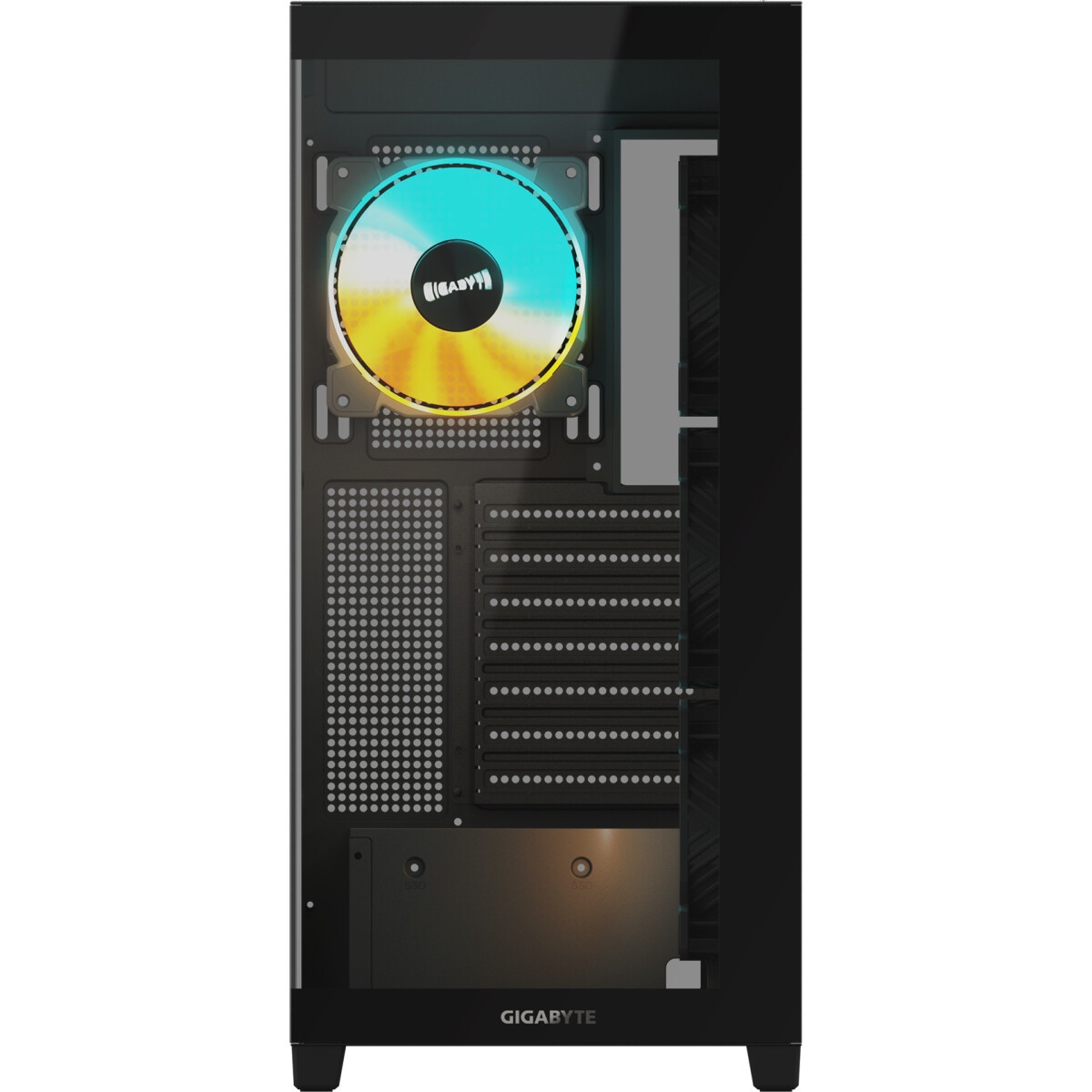 Корпус для ПК Forza Forza FZ-G42B Seaview TG ATX Case, black, w/o psu, Curved Tempered glass front p