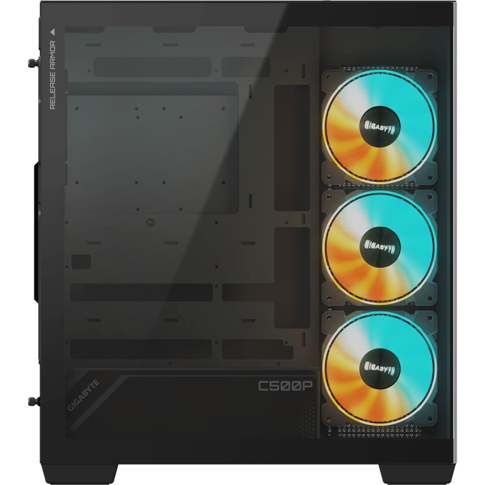 Корпус для ПК Forza Forza FZ-G42B Seaview TG ATX Case, black, w/o psu, Curved Tempered glass front p