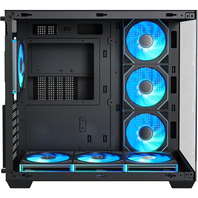 Корпус для ПК Forza Forza FZ-G42B Seaview TG ATX Case, black, w/o psu, Curved Tempered glass front p
