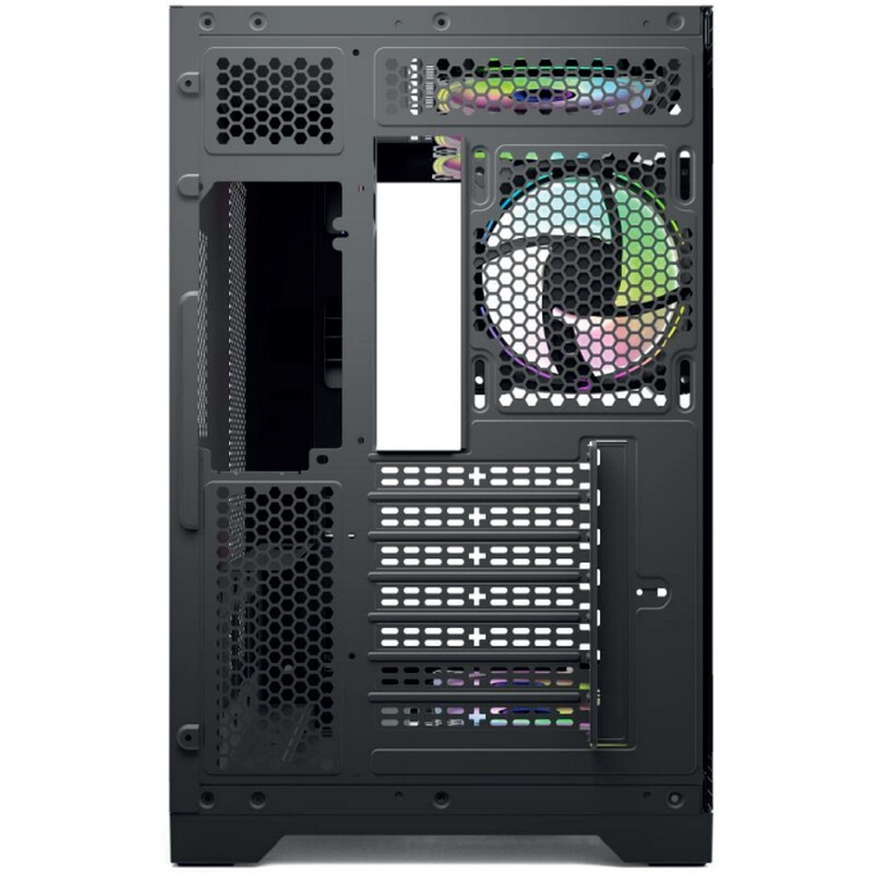 Корпус для ПК Forza Forza FZ-G42B Seaview TG ATX Case, black, w/o psu, Curved Tempered glass front p