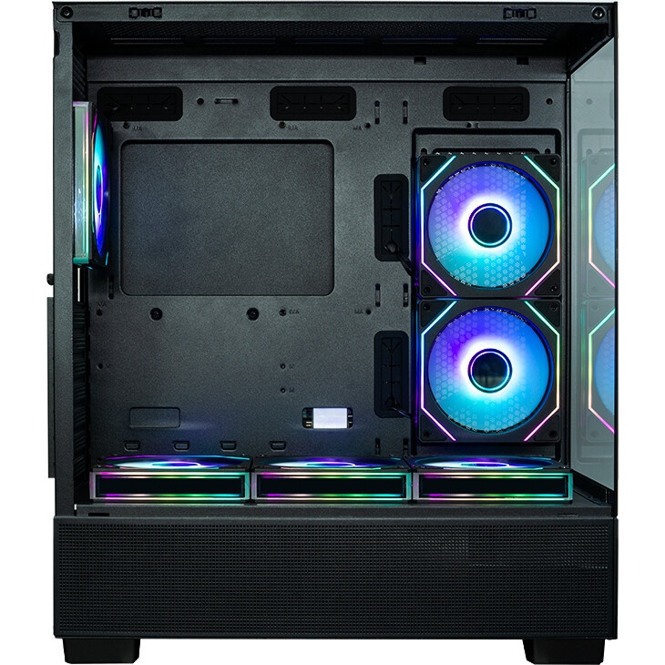 Корпус для ПК Forza Forza FZ-G42B Seaview TG ATX Case, black, w/o psu, Curved Tempered glass front p