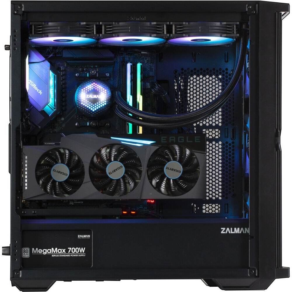 Корпус для ПК Forza FZ-G901 EATX Case, black, w/o psu,Tempered glass front panel, 2x3,5", 2x2,5",USB