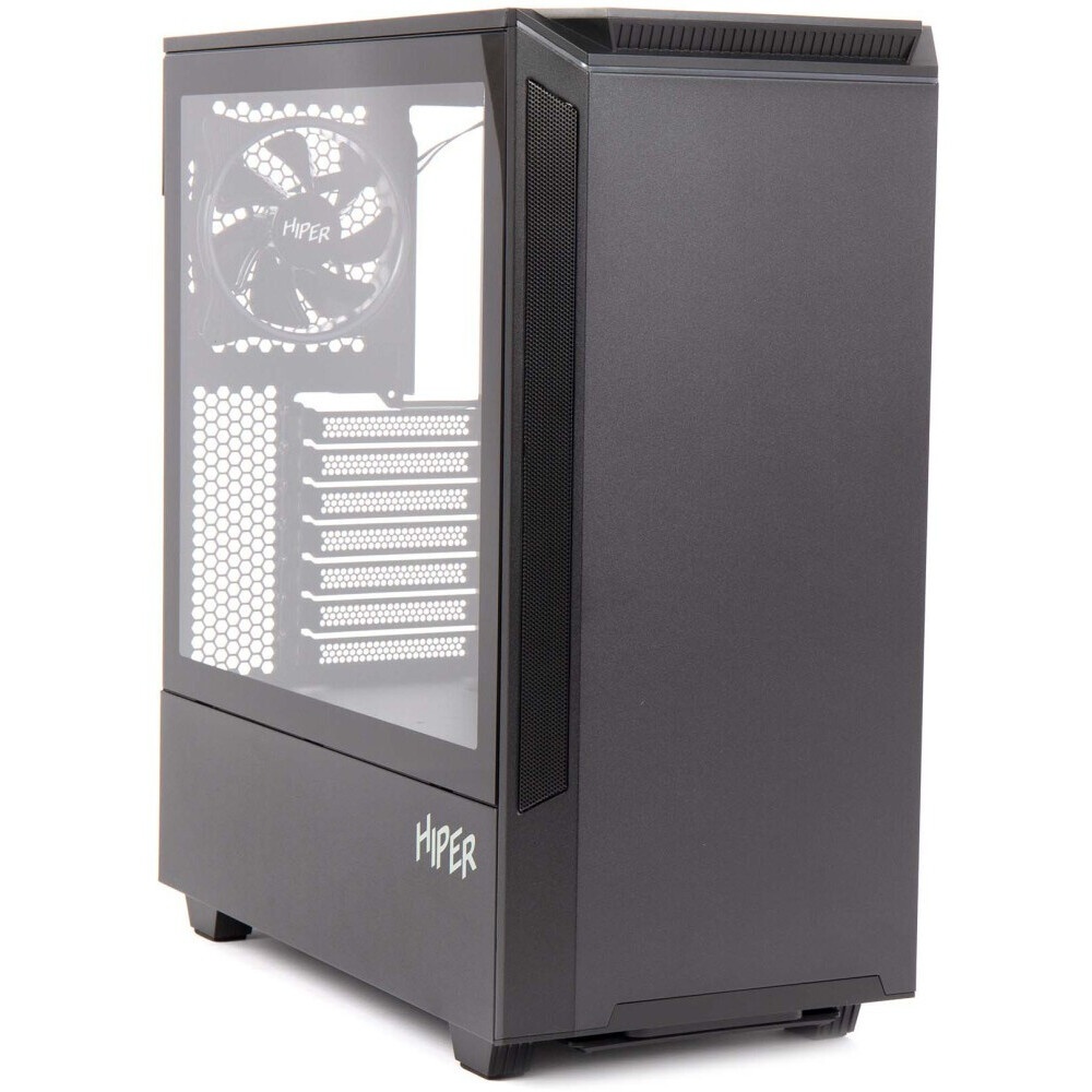 Компьютерный корпус Hiper PB81 черный без БП ATX 3x120mm 2xUSB2.0 2xUSB3.0 audio bott PSU