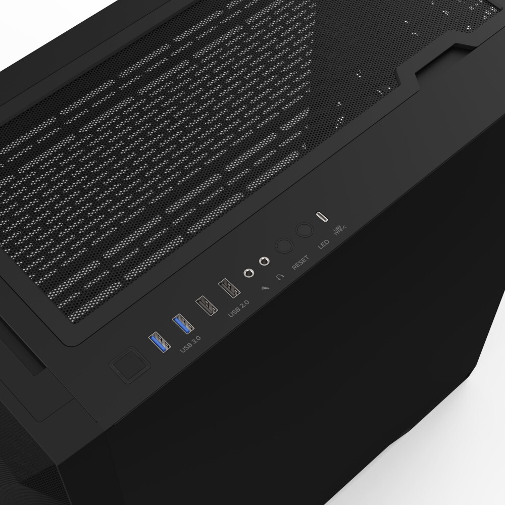 Компьютерный корпус Hiper PB81 черный без БП ATX 3x120mm 2xUSB2.0 2xUSB3.0 audio bott PSU