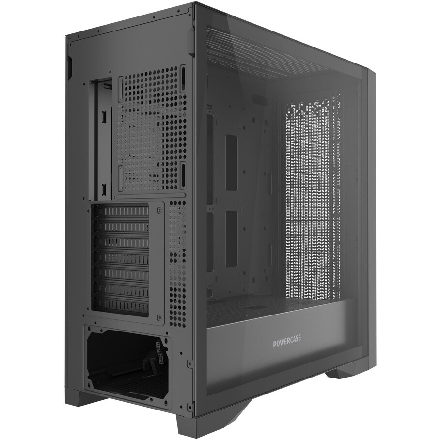 Компьютерный корпус Hiper PB81 черный без БП ATX 3x120mm 2xUSB2.0 2xUSB3.0 audio bott PSU
