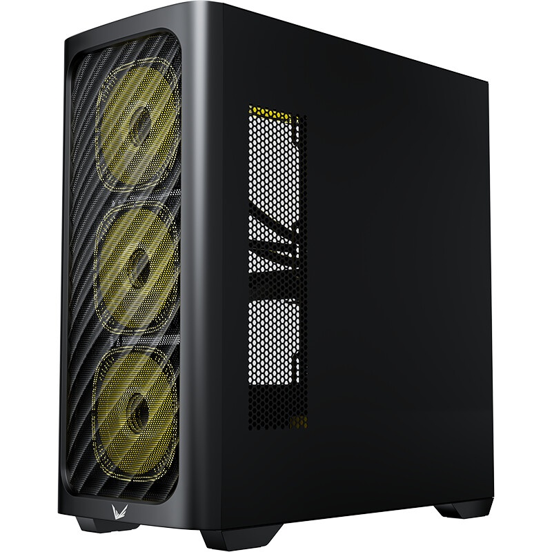 Компьютерный корпус Hiper PB81 черный без БП ATX 3x120mm 2xUSB2.0 2xUSB3.0 audio bott PSU
