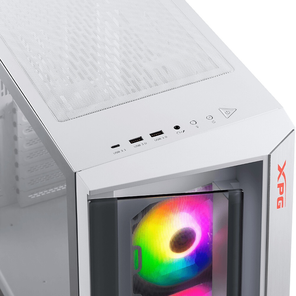 Компьютерный корпус Hiper PW81 белый без БП ATX 3x120mm 2xUSB2.0 2xUSB3.0 audio bott PSU