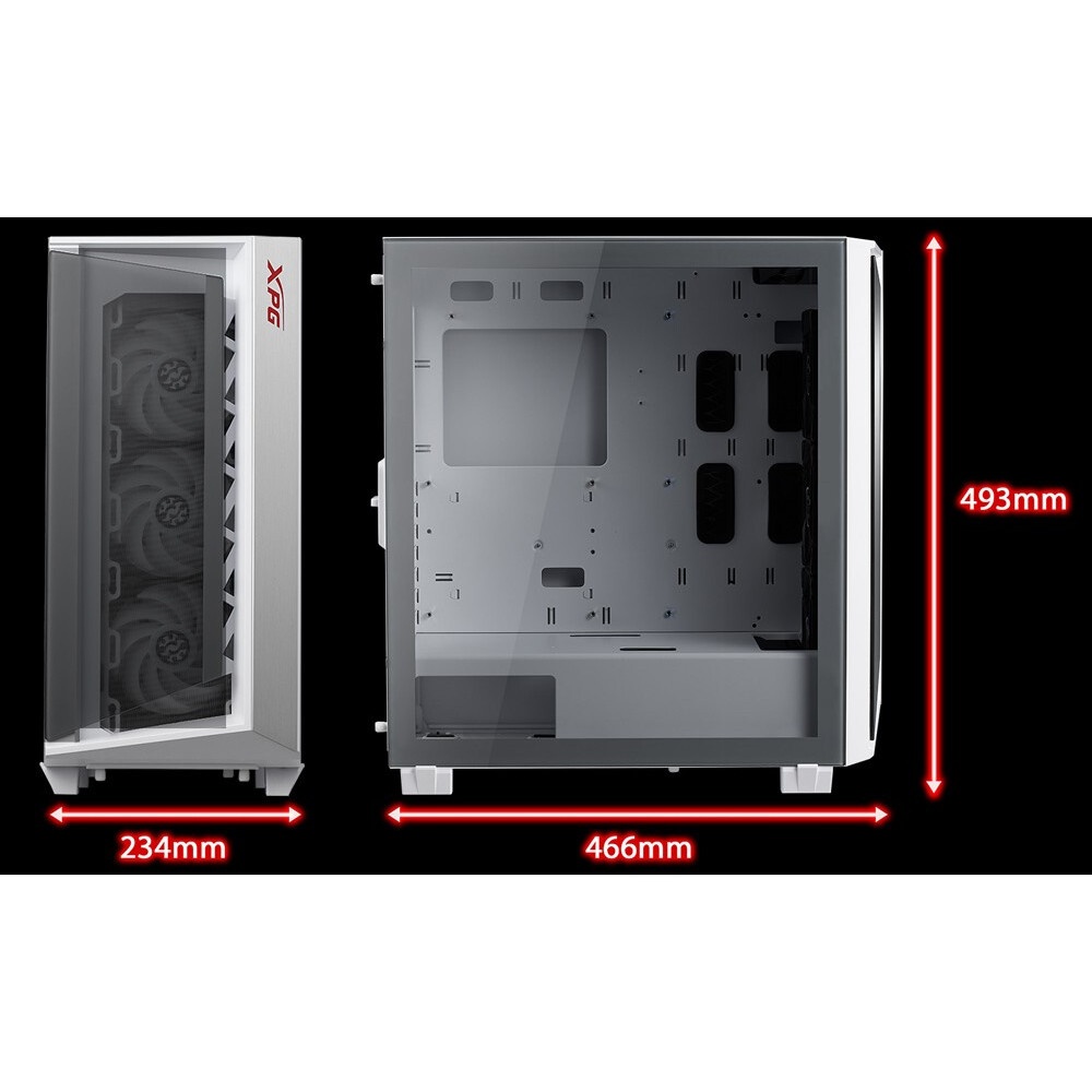 Компьютерный корпус Hiper PW81 белый без БП ATX 3x120mm 2xUSB2.0 2xUSB3.0 audio bott PSU