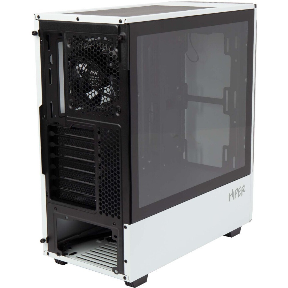 Компьютерный корпус Hiper PW81 белый без БП ATX 3x120mm 2xUSB2.0 2xUSB3.0 audio bott PSU