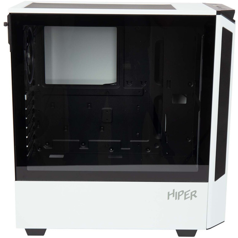 Компьютерный корпус Hiper PW81 белый без БП ATX 3x120mm 2xUSB2.0 2xUSB3.0 audio bott PSU
