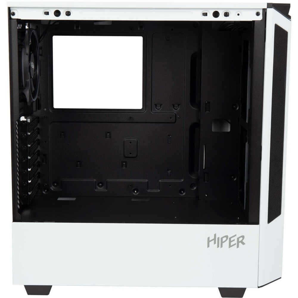 Компьютерный корпус Hiper PW81 белый без БП ATX 3x120mm 2xUSB2.0 2xUSB3.0 audio bott PSU
