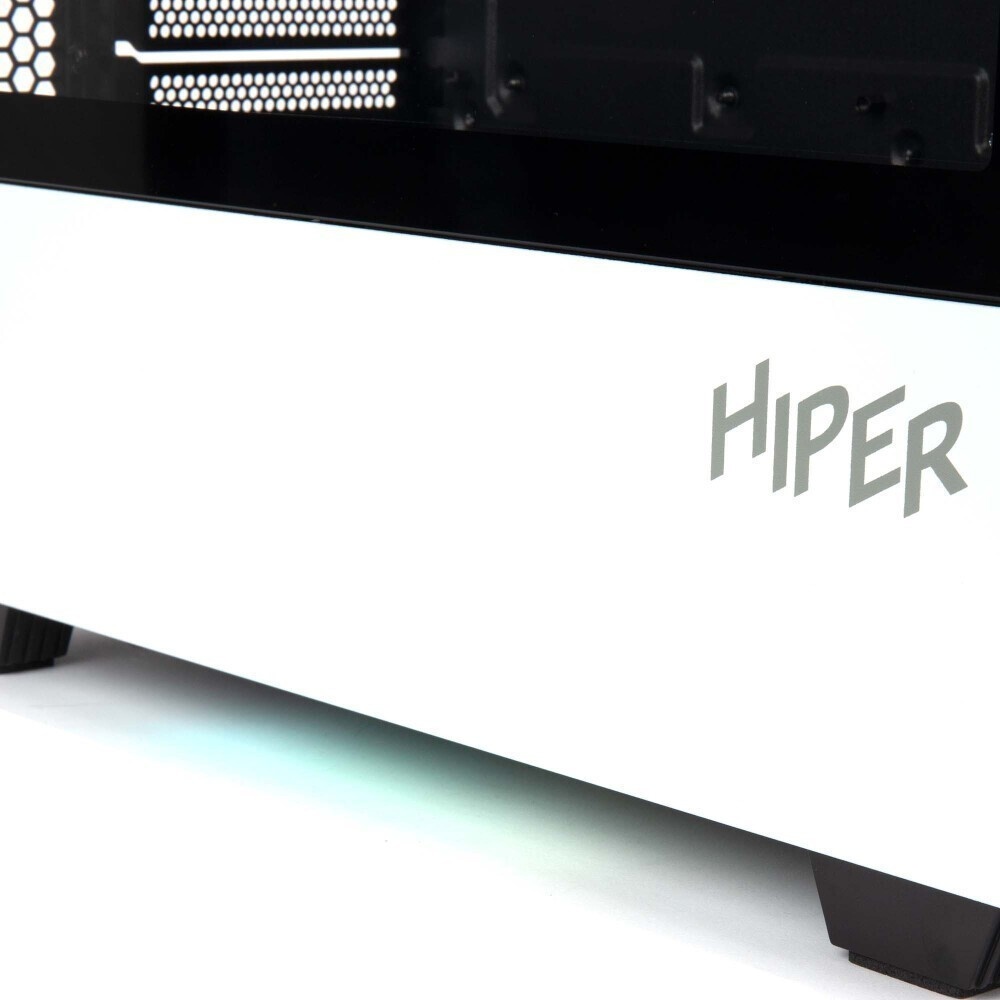 Компьютерный корпус Hiper PW81 белый без БП ATX 3x120mm 2xUSB2.0 2xUSB3.0 audio bott PSU
