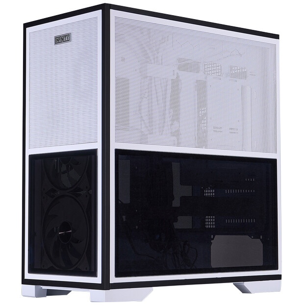 Компьютерный корпус Hiper PW81 белый без БП ATX 3x120mm 2xUSB2.0 2xUSB3.0 audio bott PSU