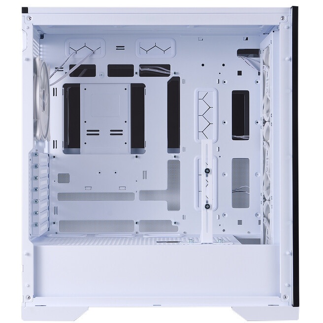 Компьютерный корпус Hiper PW81 белый без БП ATX 3x120mm 2xUSB2.0 2xUSB3.0 audio bott PSU
