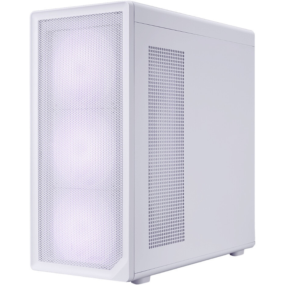 Компьютерный корпус Hiper PW81 белый без БП ATX 3x120mm 2xUSB2.0 2xUSB3.0 audio bott PSU