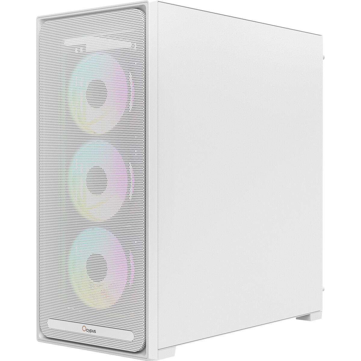 Компьютерный корпус Hiper PW81 белый без БП ATX 3x120mm 2xUSB2.0 2xUSB3.0 audio bott PSU