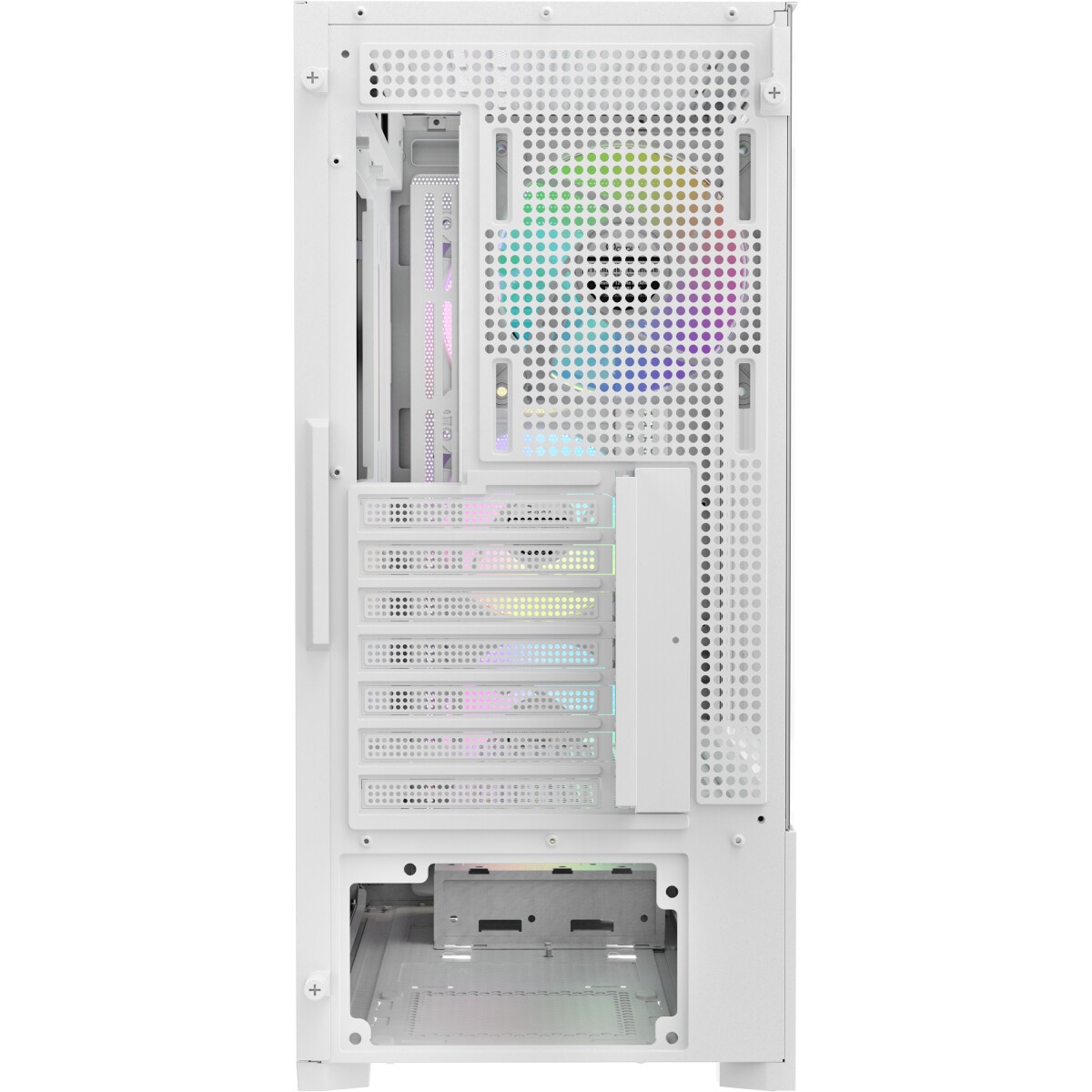 Компьютерный корпус Hiper PW81 белый без БП ATX 3x120mm 2xUSB2.0 2xUSB3.0 audio bott PSU
