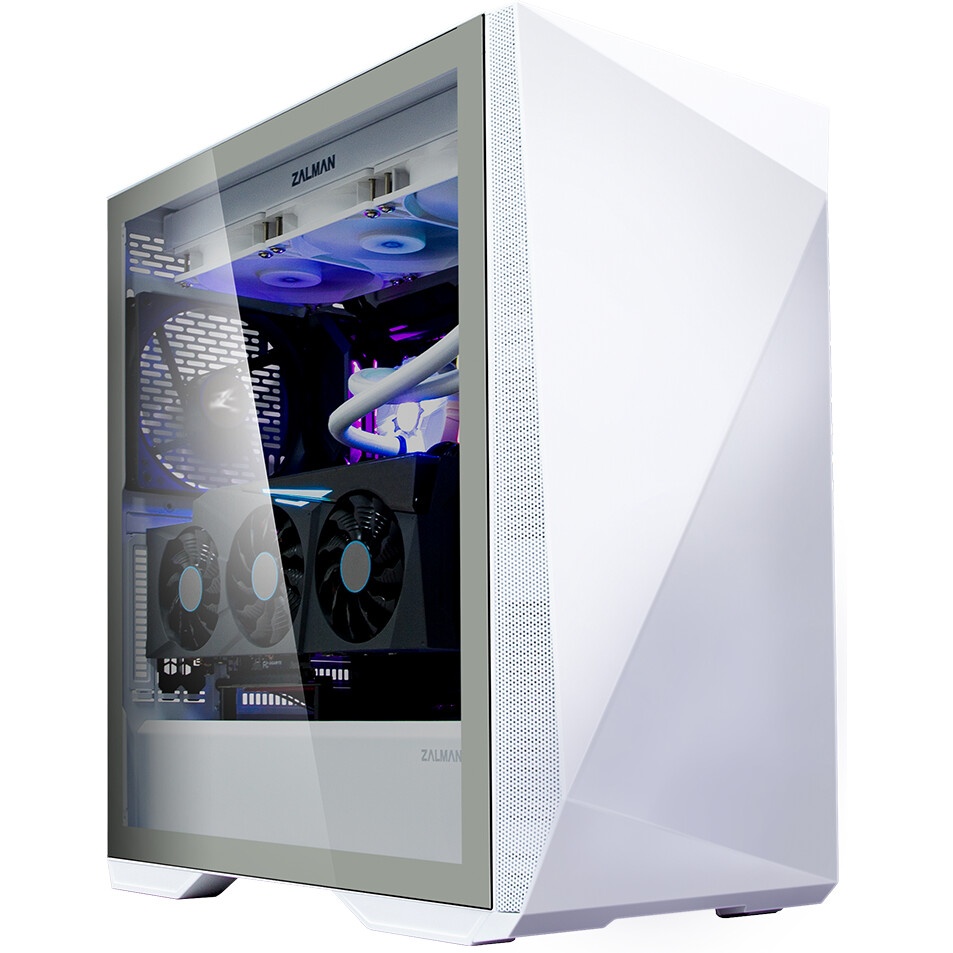 Компьютерный корпус Hiper PW81 белый без БП ATX 3x120mm 2xUSB2.0 2xUSB3.0 audio bott PSU