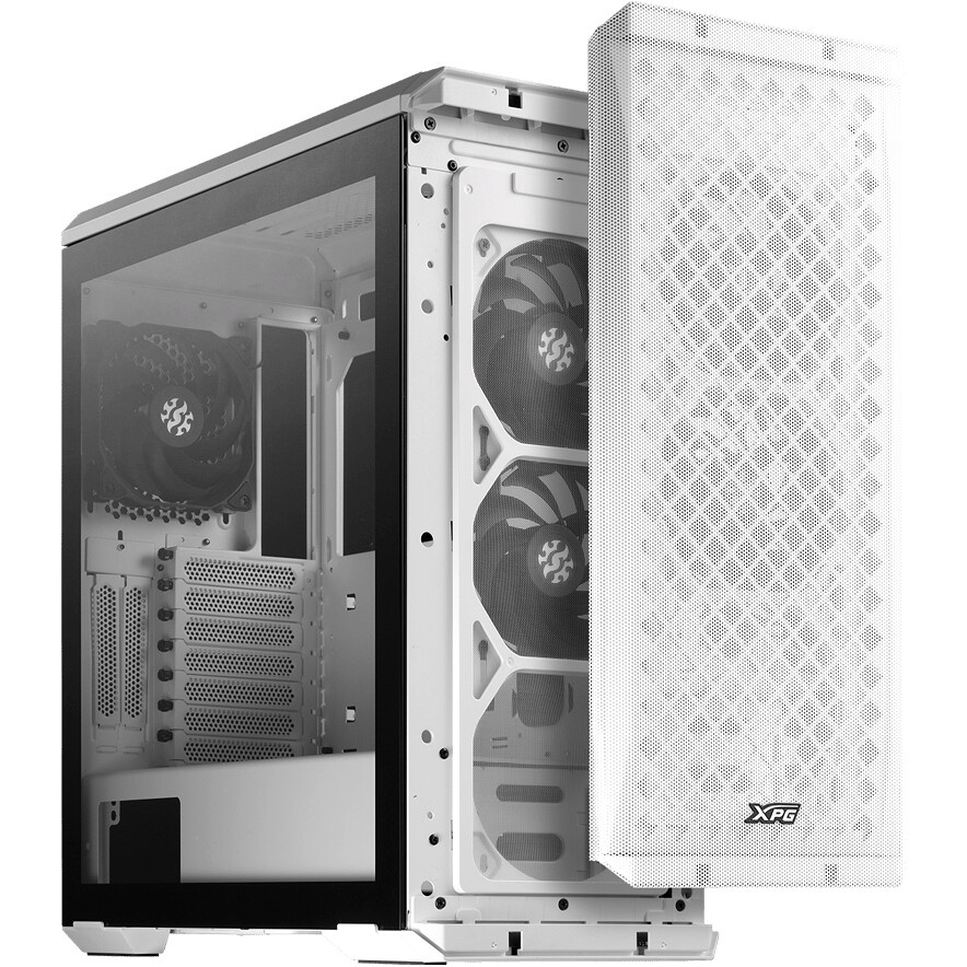 Компьютерный корпус Hiper PW81 белый без БП ATX 3x120mm 2xUSB2.0 2xUSB3.0 audio bott PSU