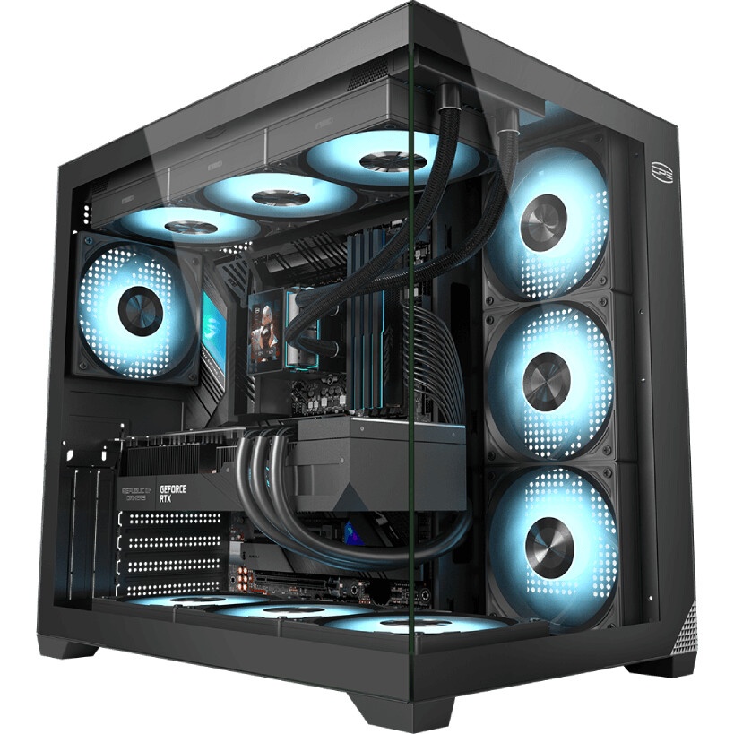 Корпус PcCooler C3Q500 BK черный без БП ATX 9x120mm 5x140mm 2xUSB3.0 audio bott PSU