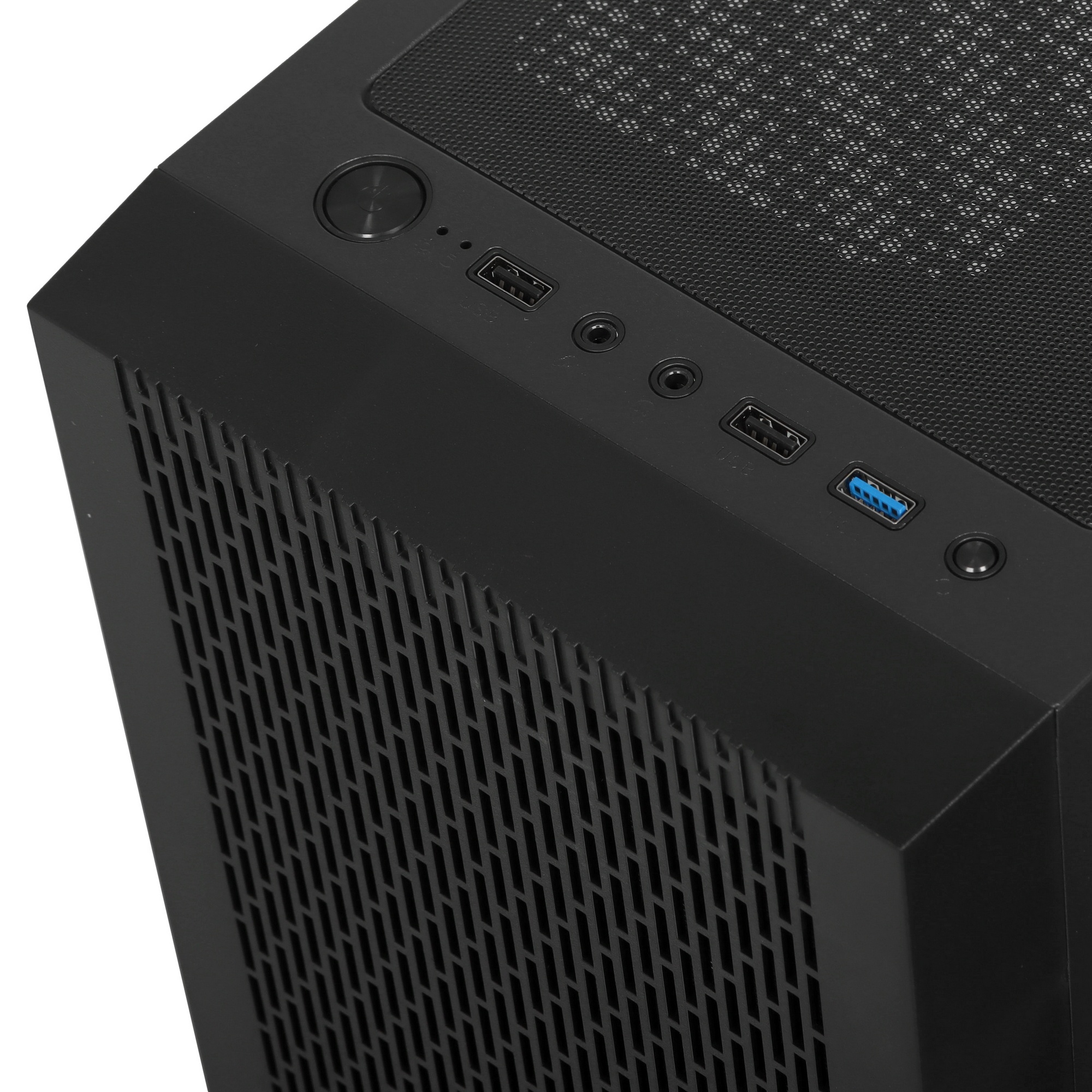 Корпус без блока питания PCCOOLER MA100 MESH BK, Mesh Mid Tower, Black, TG, 0.4 SPCC, 3x120mm ARGB A