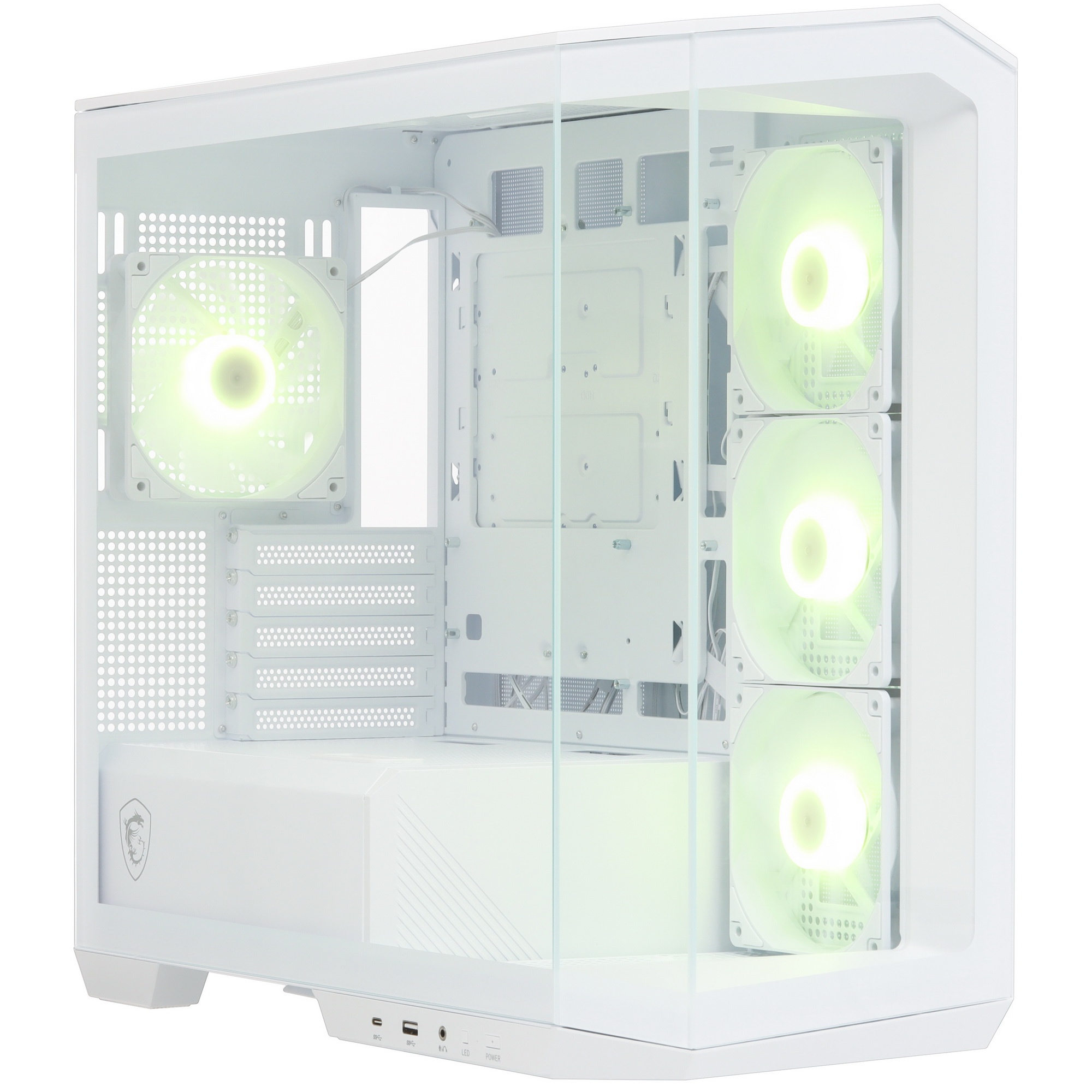 Компьютерный корпус MSI MAG Pano M100R PZ White , Micro-ATX, 1xUSB 3.2 Gen 1, 1xUSB 3.2 Gen2 Type-C,