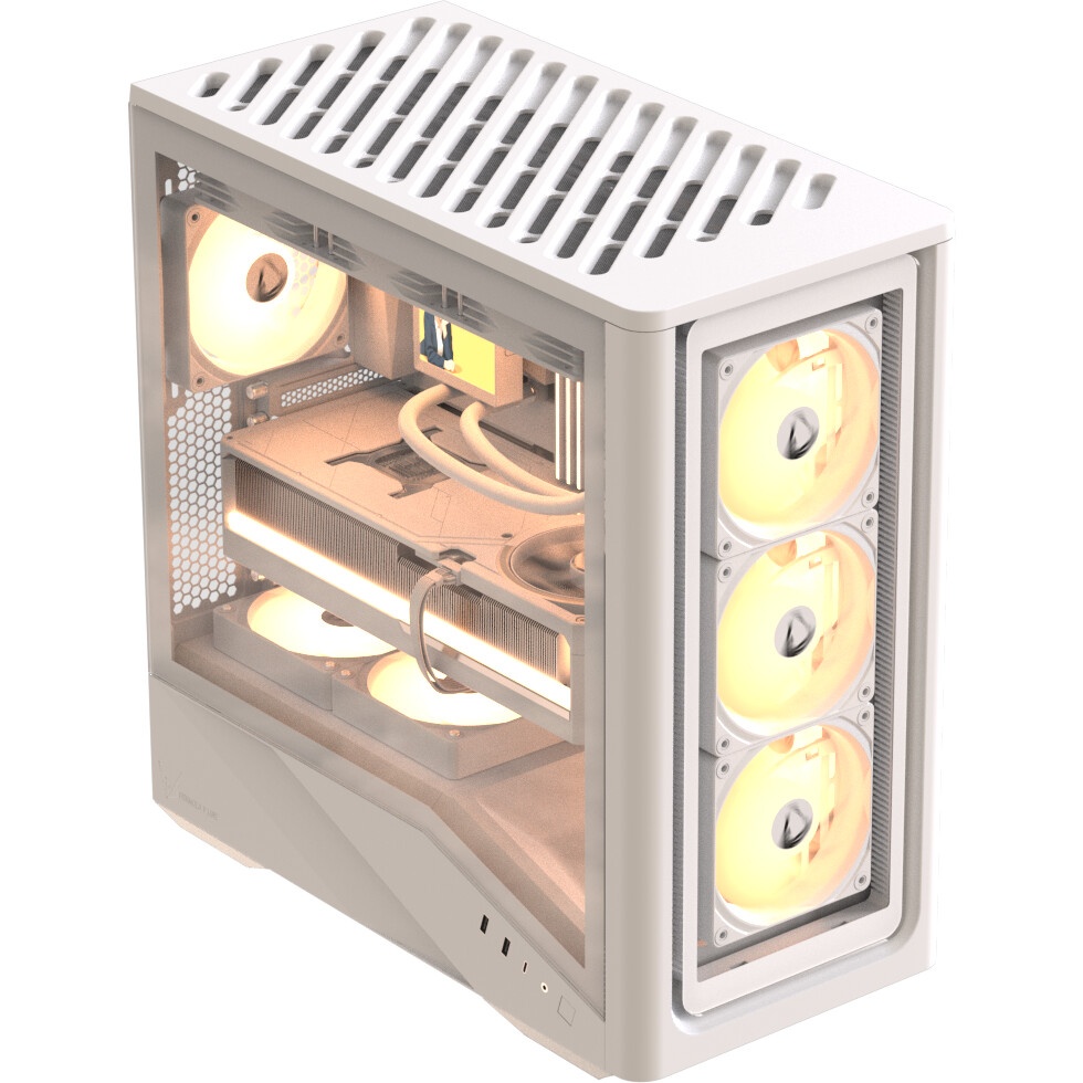 Компьютерный корпус Formula V Line Air Power G9 DUO PA White, ATX, TYPE-C*1, USB3.0*2, MESH/GLASS FR