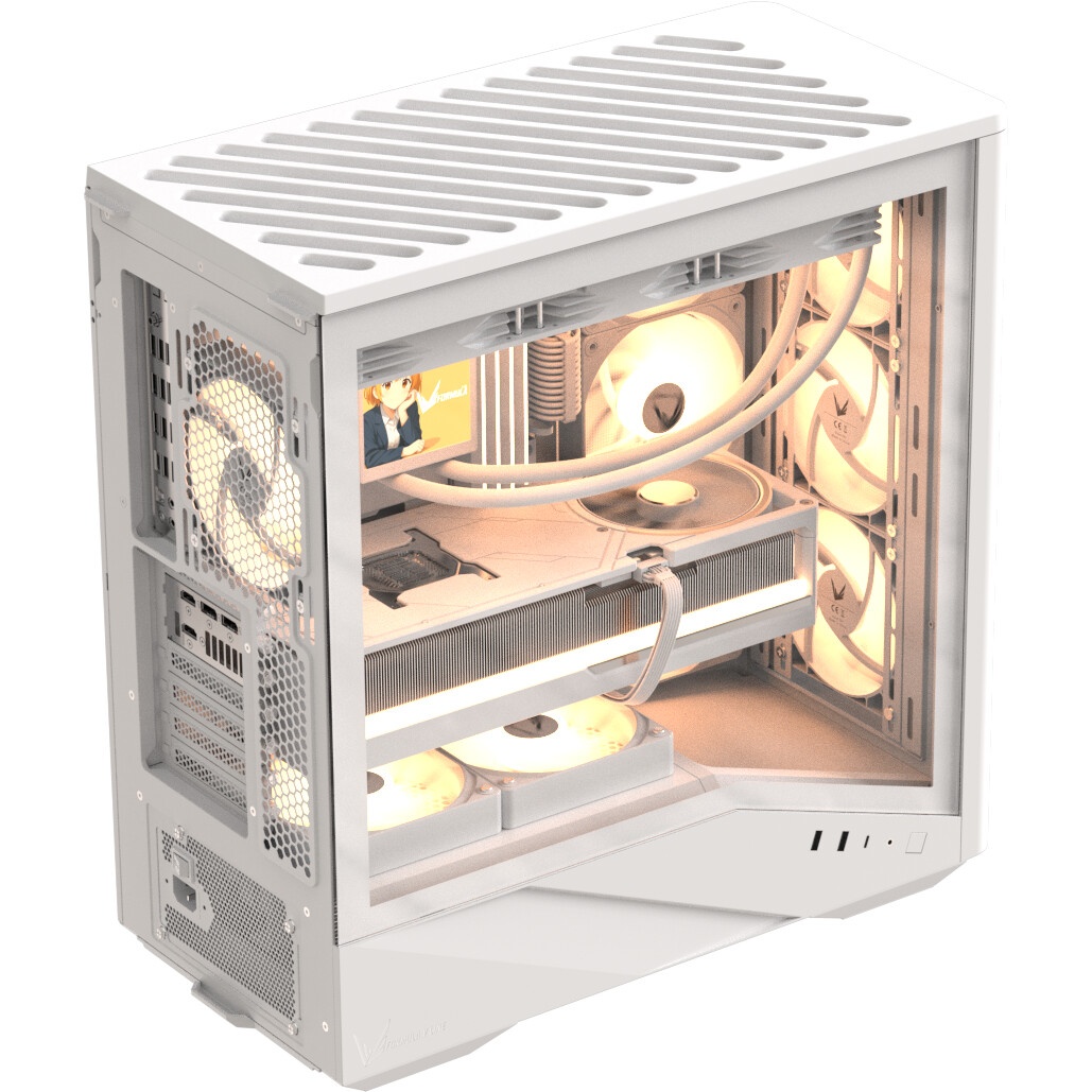 Компьютерный корпус Formula V Line Air Power G9 DUO PA White, ATX, TYPE-C*1, USB3.0*2, MESH/GLASS FR