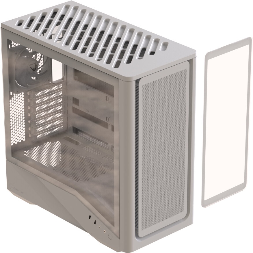 Компьютерный корпус Formula V Line Air Power G9 DUO PA White, ATX, TYPE-C*1, USB3.0*2, MESH/GLASS FR