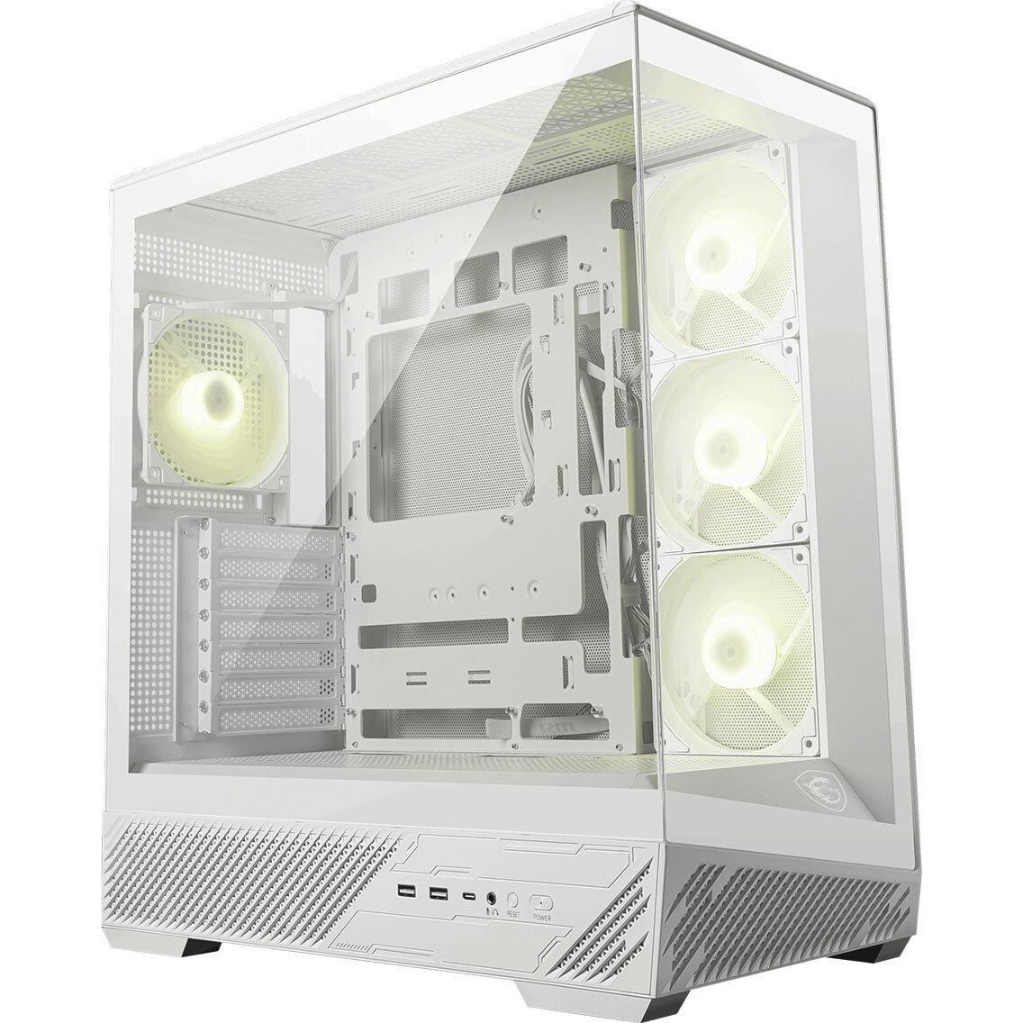 Компьютерный корпус Formula V Line Crystal U9 PA White, ATX, TYPE-C*1, USB3.0*2, Curved Glass, SIDE
