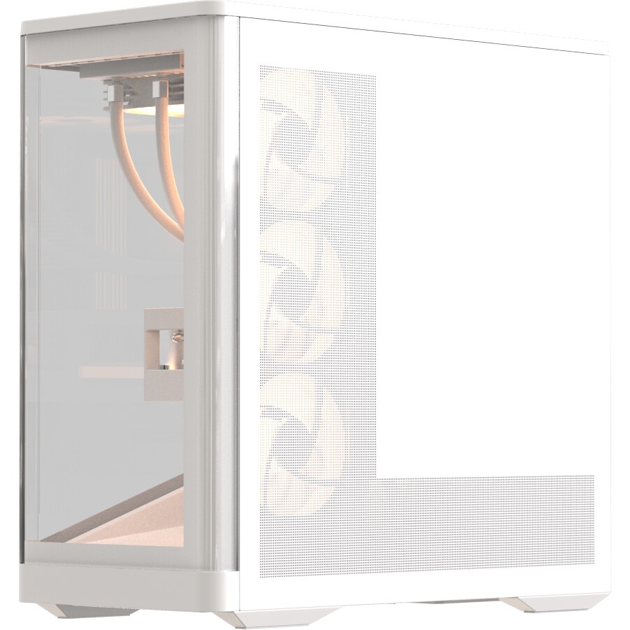 Компьютерный корпус Formula V Line Crystal U9 PA White, ATX, TYPE-C*1, USB3.0*2, Curved Glass, SIDE