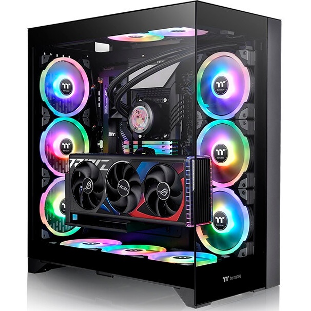 Компьютерный корпус Formula V Line Crystal U9 PA Black, ATX, TYPE-C*1, USB3.0*2, Curved Glass, SIDE