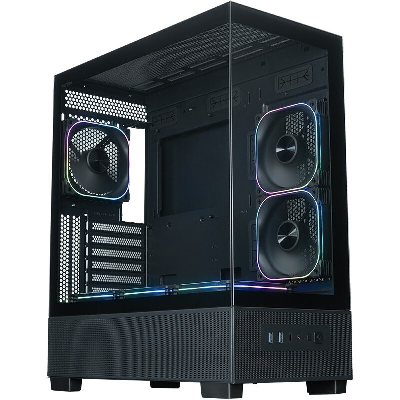 Компьютерный корпус Formula V Line Crystal U9 PA Black, ATX, TYPE-C*1, USB3.0*2, Curved Glass, SIDE