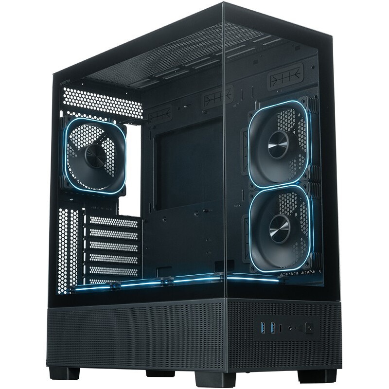 Компьютерный корпус Formula V Line Crystal U9 PA Black, ATX, TYPE-C*1, USB3.0*2, Curved Glass, SIDE