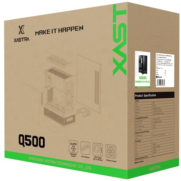 Компьютерный корпус Formula V Line Crystal U9 PA Black, ATX, TYPE-C*1, USB3.0*2, Curved Glass, SIDE