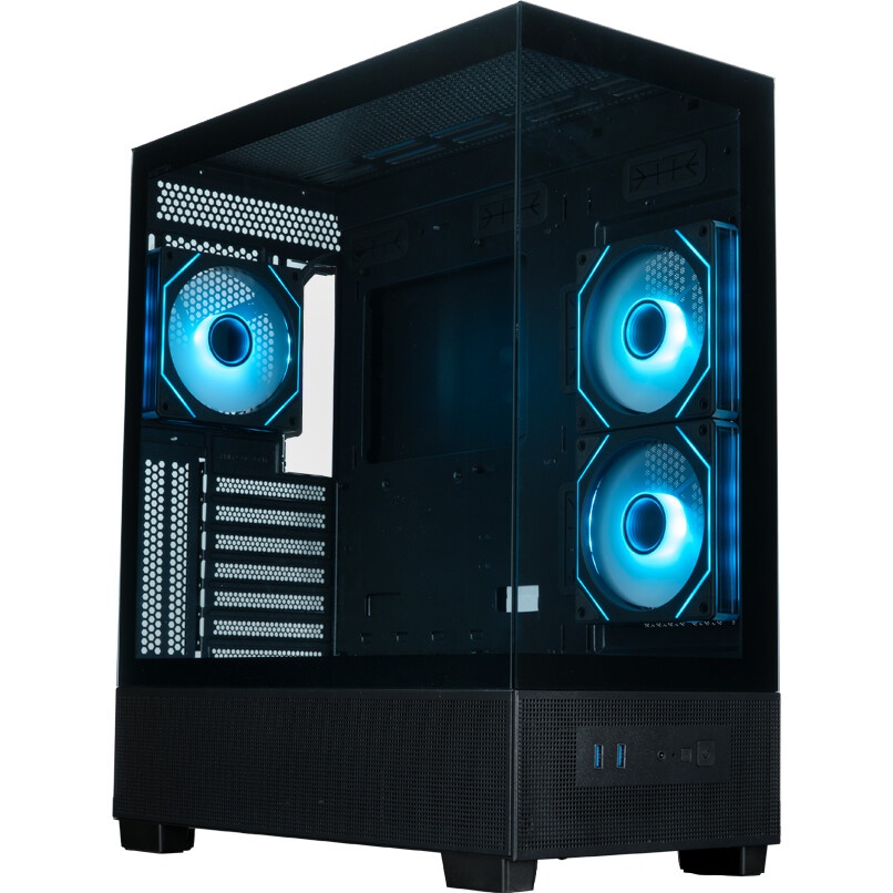 Компьютерный корпус Formula V Line Crystal U9 PA Black, ATX, TYPE-C*1, USB3.0*2, Curved Glass, SIDE