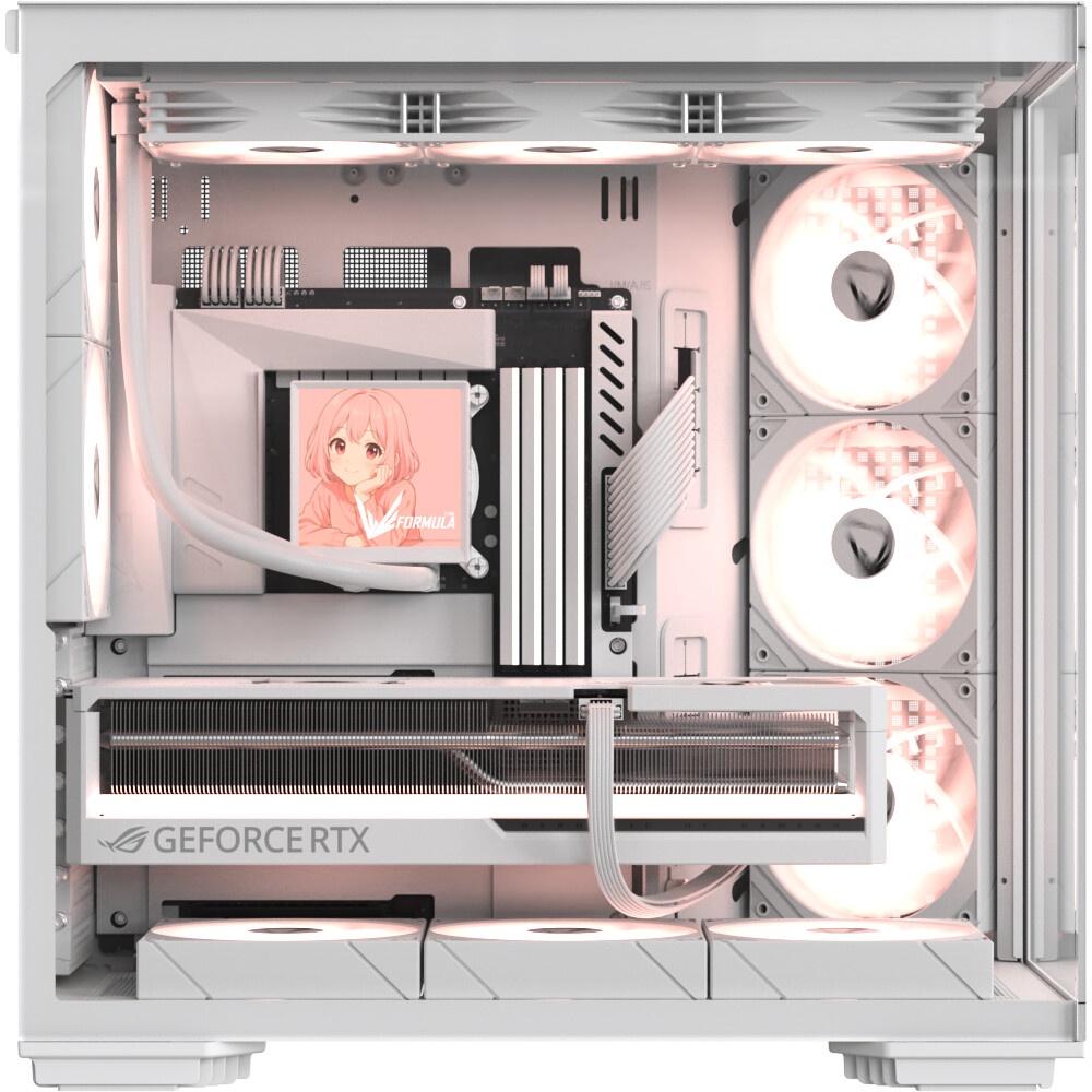 Компьютерный корпус Formula V Line Crystal Z7 PA White, ATX, TYPE-C*1, USB3.0*1, Front+Side Glass, S