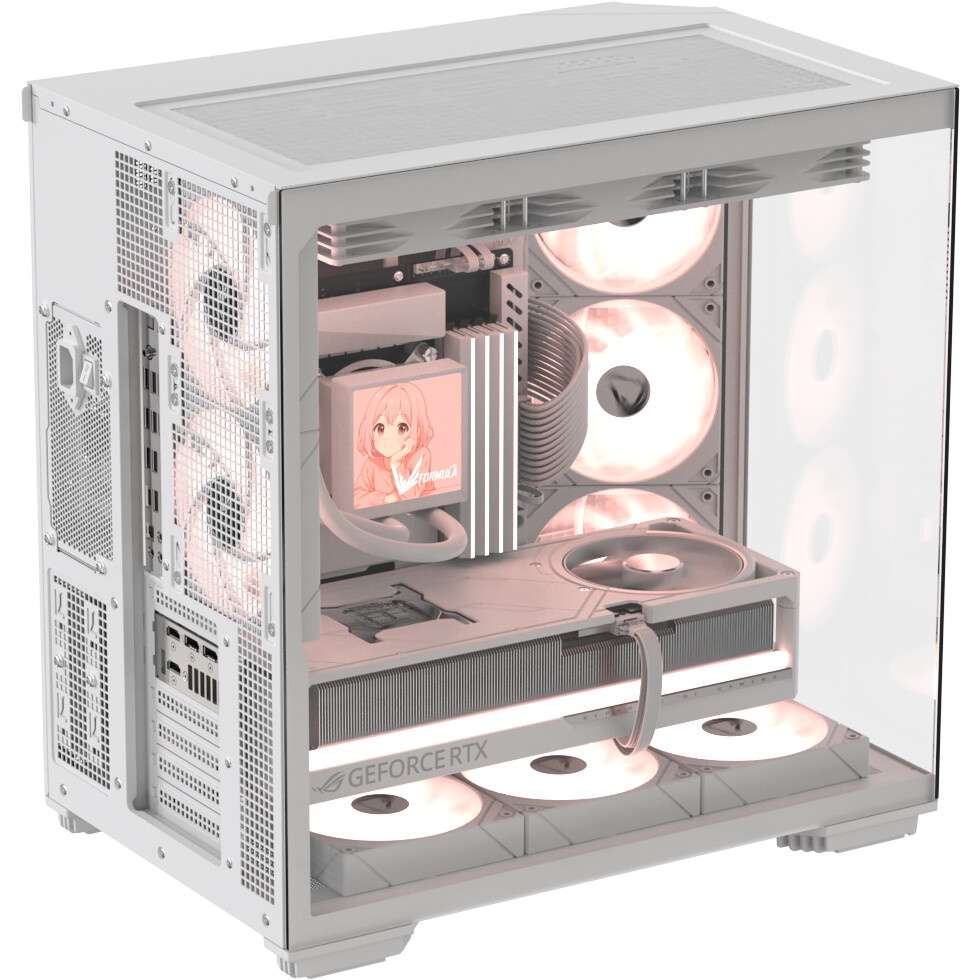 Компьютерный корпус Formula V Line Crystal Z7 PA White, ATX, TYPE-C*1, USB3.0*1, Front+Side Glass, S