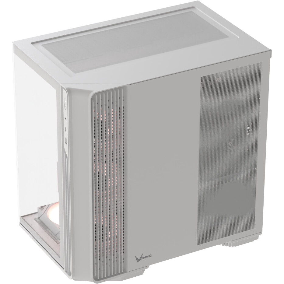 Компьютерный корпус Formula V Line Crystal Z7 PA White, ATX, TYPE-C*1, USB3.0*1, Front+Side Glass, S