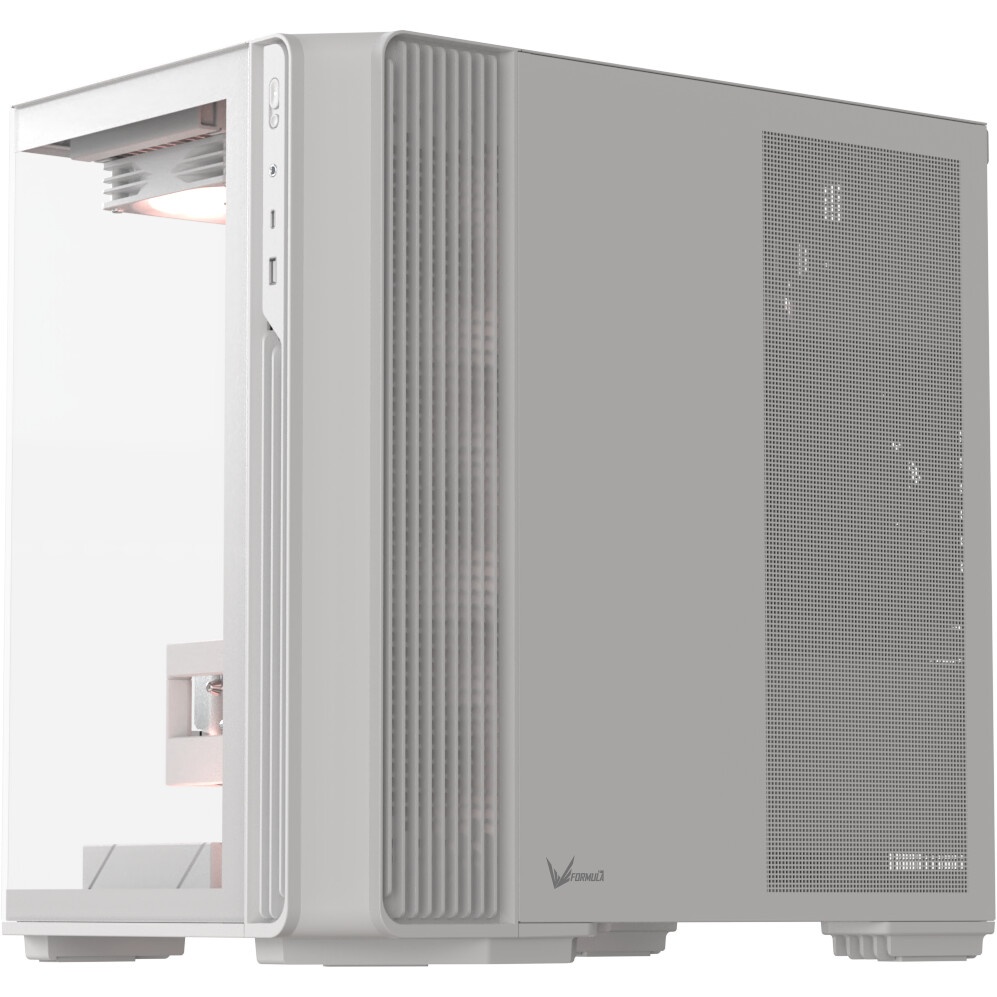 Компьютерный корпус Formula V Line Crystal Z7 PA White, ATX, TYPE-C*1, USB3.0*1, Front+Side Glass, S