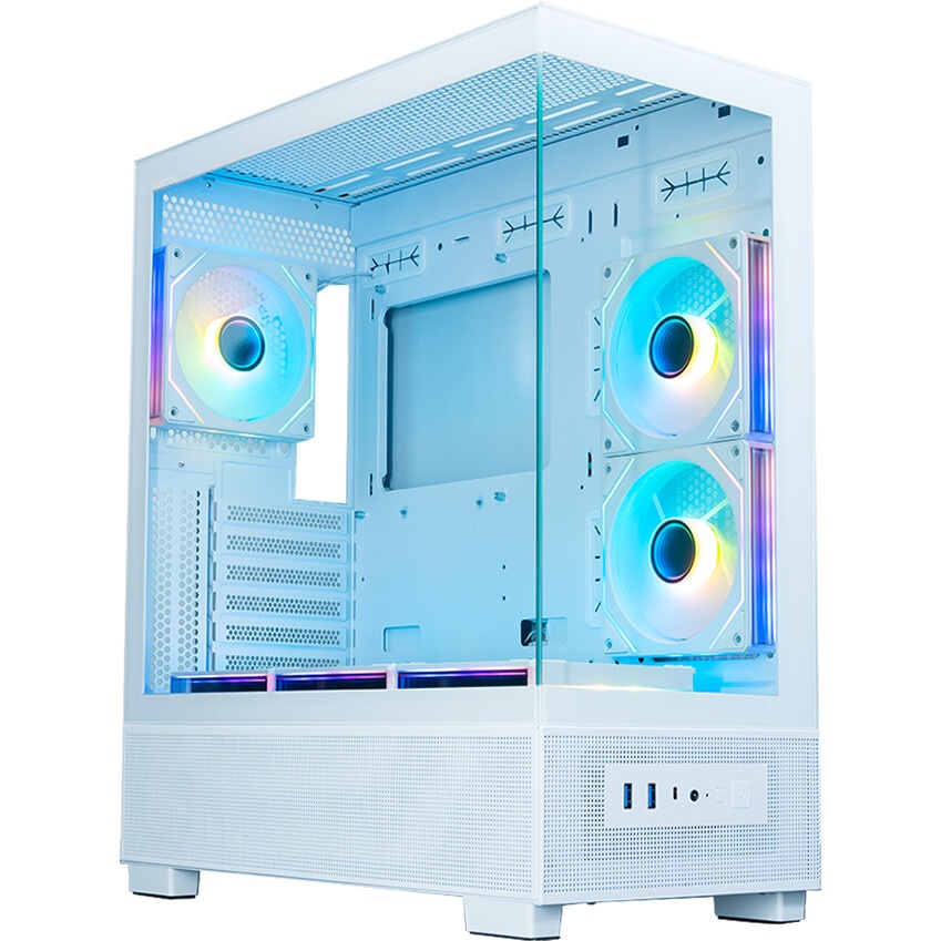 Компьютерный корпус Formula V Line Crystal Z7 PA White, ATX, TYPE-C*1, USB3.0*1, Front+Side Glass, S