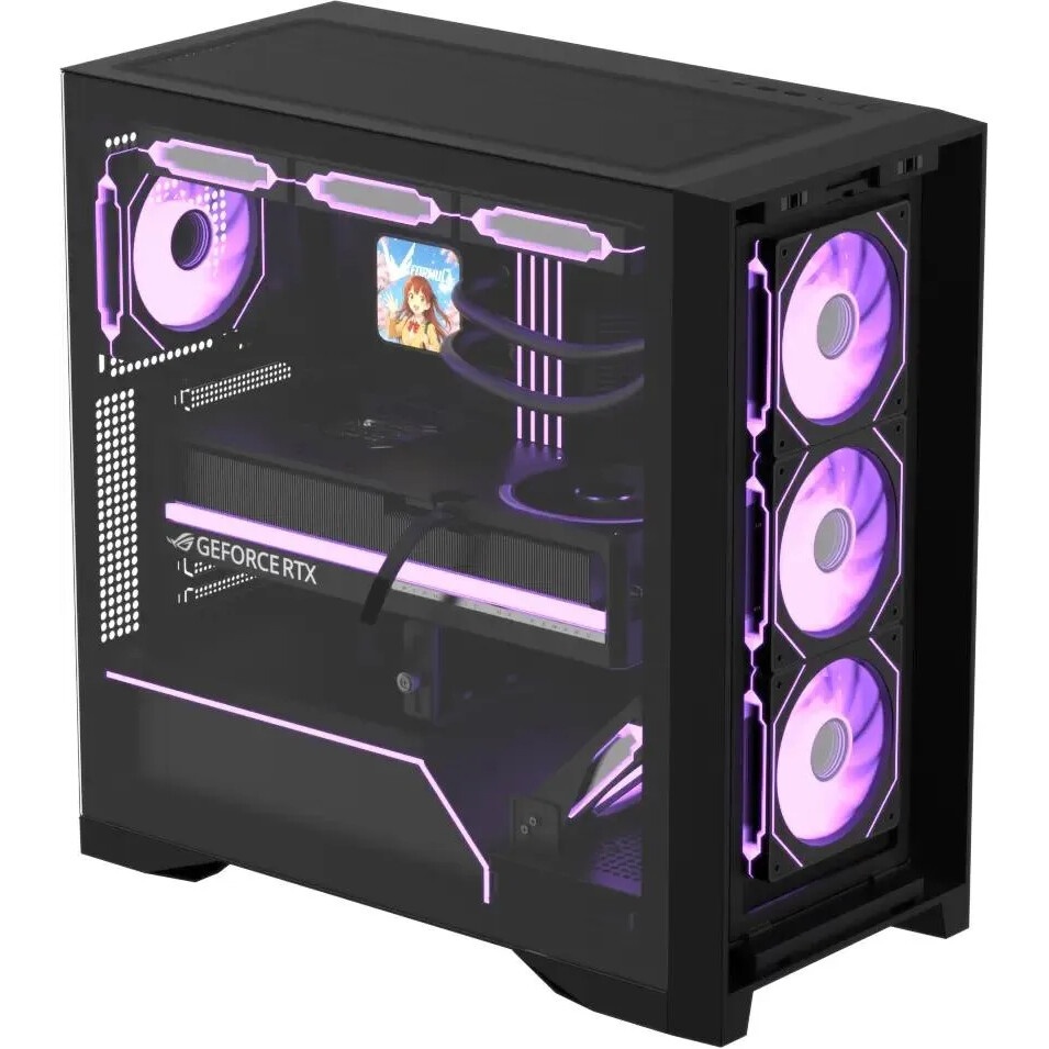 Компьютерный корпус Aerocool \ Formula V Line Air Power G9 DUO PA Black, ATX, TYPE-C*1, USB3.0*2, ME
