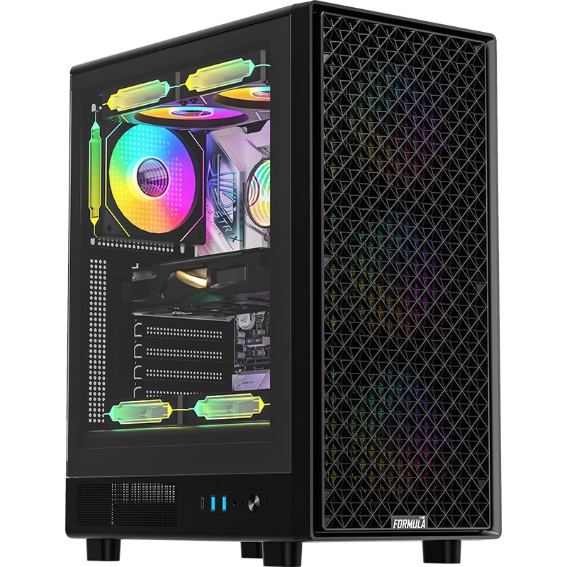 Компьютерный корпус Aerocool \ Formula V Line Air Power G9 DUO PA Black, ATX, TYPE-C*1, USB3.0*2, ME