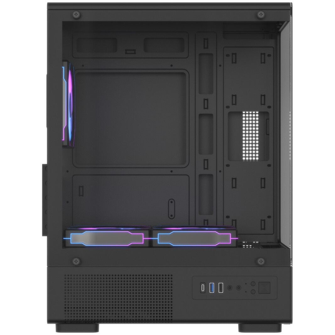 Корпус Formula Crystal Z1CM v2 черный без БП mATX 5x120mm 1xUSB3.0 audio bott PSU