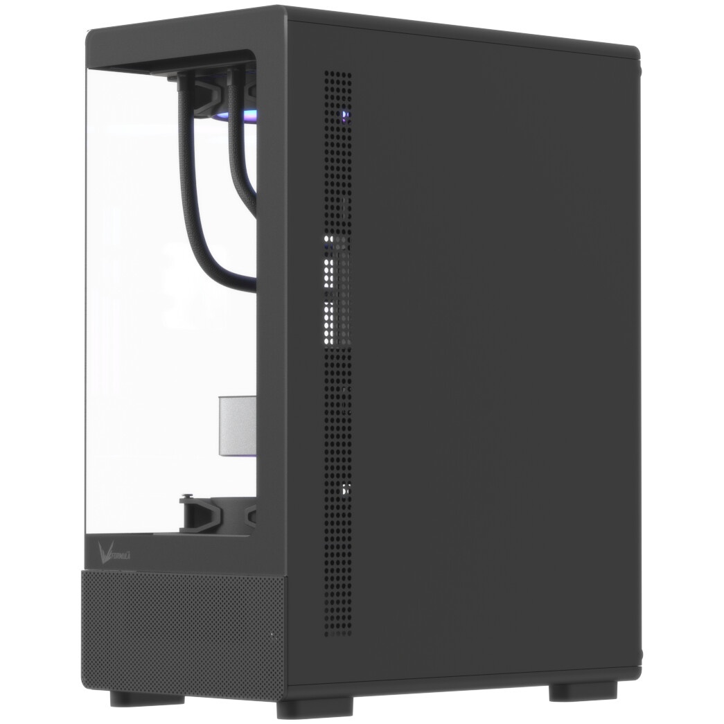 Корпус Formula Crystal Z1CM v2 черный без БП mATX 5x120mm 1xUSB3.0 audio bott PSU