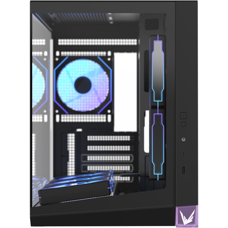 Корпус Formula Crystal Z1CM v2 черный без БП mATX 5x120mm 1xUSB3.0 audio bott PSU