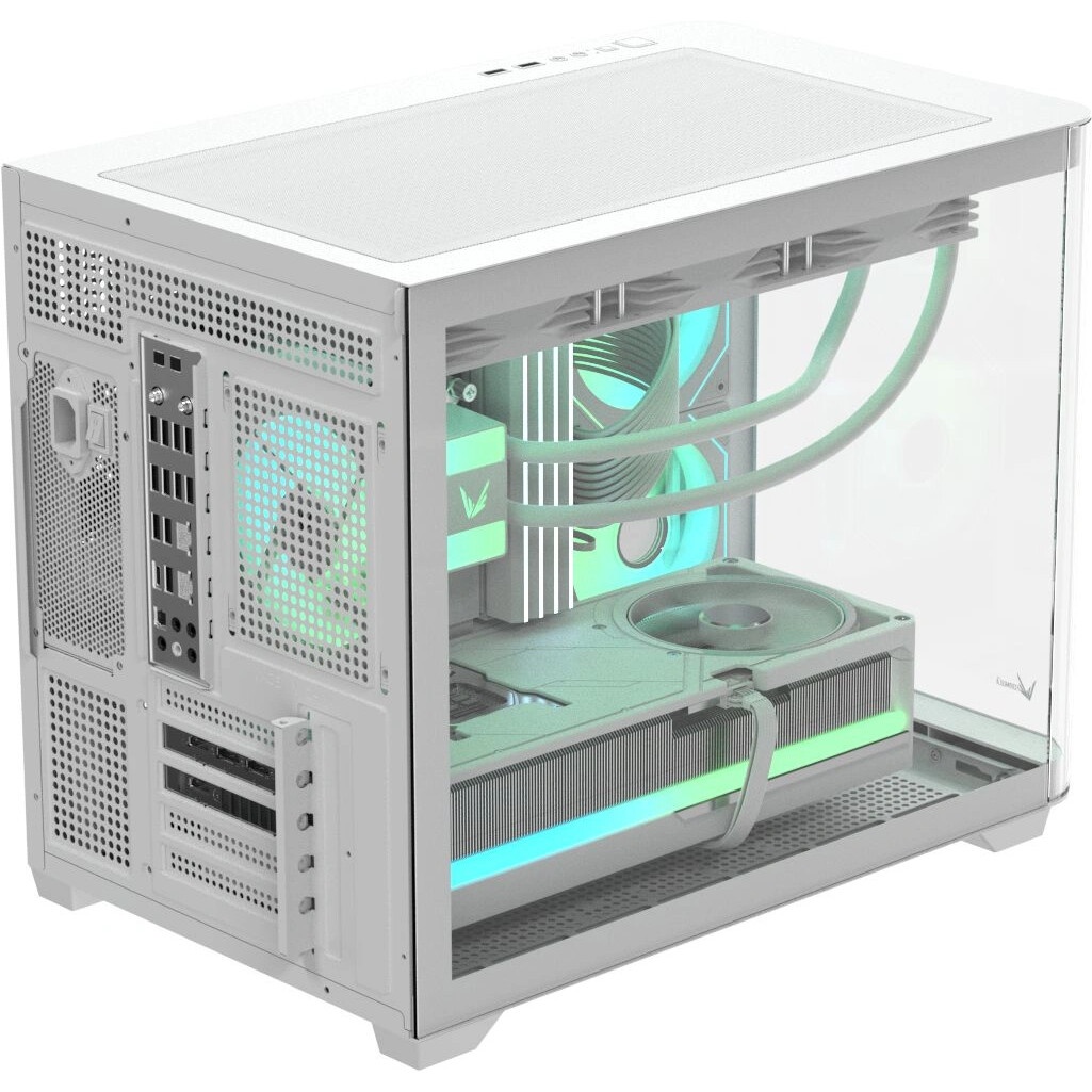 Корпус Formula Crystal Z1CM v2 белый без БП mATX 5x120mm 1xUSB3.0 audio bott PSU