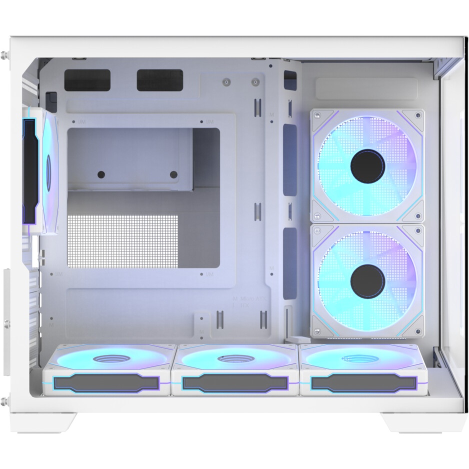 Корпус Formula Crystal Z1CM v2 белый без БП mATX 5x120mm 1xUSB3.0 audio bott PSU