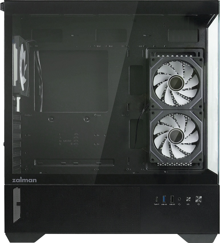 Компьютерный корпус ZALMAN CHRONIX V2, ATX, BLACK, WINDOW, 1xCombo (3.5’’ or 2.5’’), 1x3.5’’HDD, 2x2